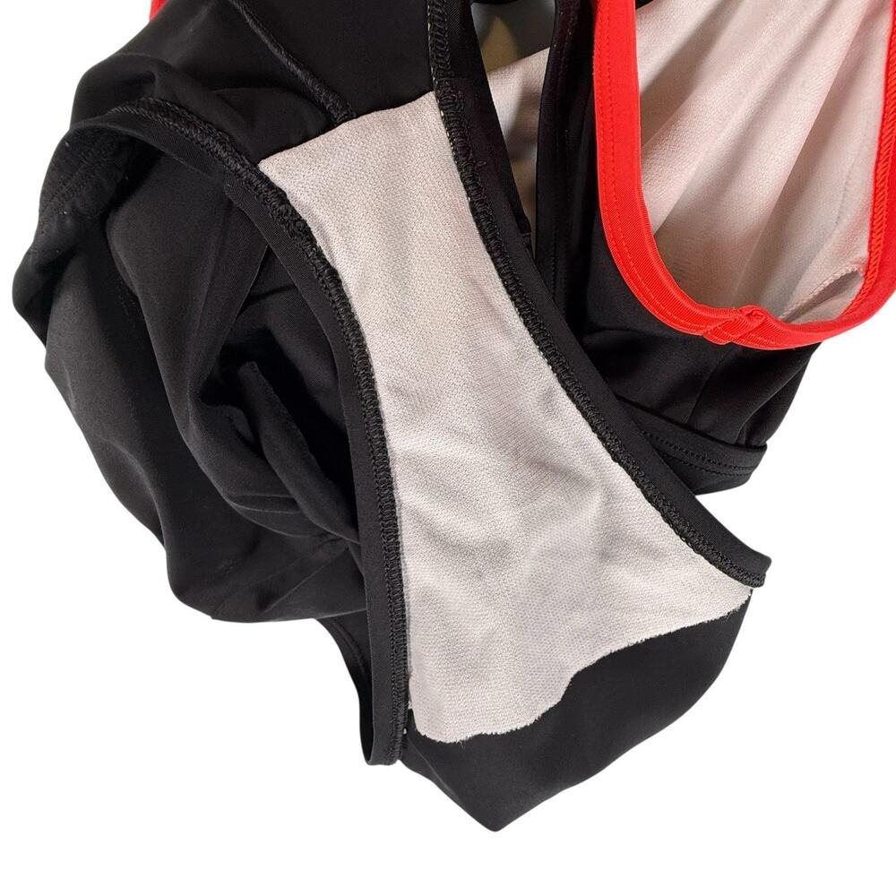 VTG Y2k Nike Colorblock SIZE MEDIUM One Piece Swimsuit Racerback Black Red Women - Picture 12 of 14